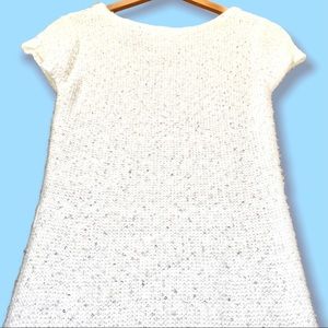 Delia’s White Sequin Knit Sweater Dress-Jrs Size L